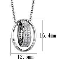Load image into Gallery viewer, 3W1032 - Rhodium Brass Chain Pendant with AAA Grade CZ  in Clear