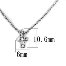 Load image into Gallery viewer, 3W1037 - Rhodium Brass Chain Pendant with AAA Grade CZ  in Clear