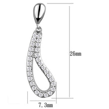 Load image into Gallery viewer, 3W1044 - Rhodium Brass Earrings with AAA Grade CZ  in Clear