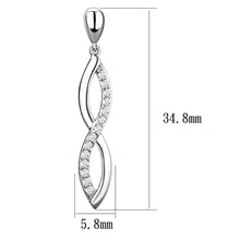 Load image into Gallery viewer, 3W1045 - Rhodium Brass Earrings with AAA Grade CZ  in Clear