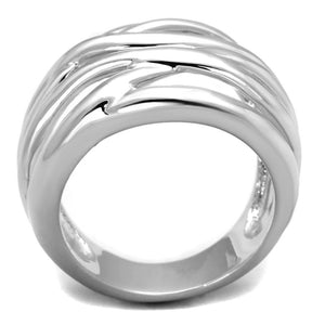 3W1067 - Rhodium Brass Ring with No Stone