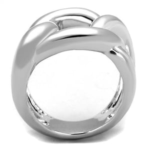 3W1074 - Rhodium Brass Ring with No Stone