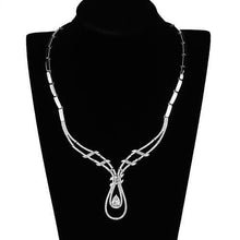 Load image into Gallery viewer, 3W1095 - Rhodium Brass Jewelry Sets with AAA Grade CZ  in Clear