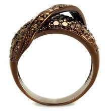 Load image into Gallery viewer, 3W1098 - IP Coffee light Brass Ring with AAA Grade CZ  in Light Coffee