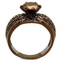 Load image into Gallery viewer, 3W1100 - IP Coffee light Brass Ring with AAA Grade CZ  in Light Coffee