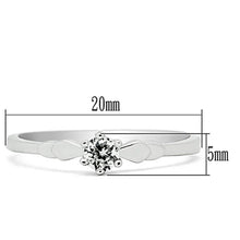 Load image into Gallery viewer, 3W110 - Rhodium Brass Ring with AAA Grade CZ  in Clear