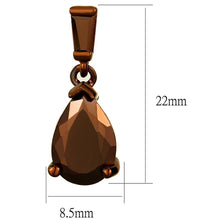 Load image into Gallery viewer, 3W1120 - IP Coffee light Brass Earrings with AAA Grade CZ  in Light Coffee