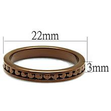 Load image into Gallery viewer, 3W1137 - IP Coffee light Brass Ring with AAA Grade CZ  in Brown