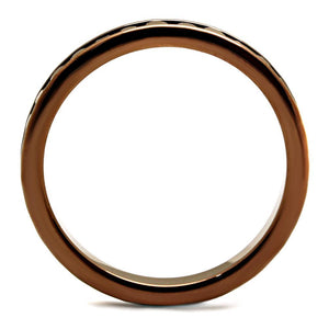 3W1137 - IP Coffee light Brass Ring with AAA Grade CZ  in Brown