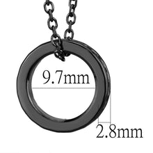 Load image into Gallery viewer, 3W1144 - IP Light Black  (IP Gun) Brass Chain Pendant with Top Grade Crystal  in Light Gray