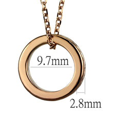Load image into Gallery viewer, 3W1145 - IP Rose Gold(Ion Plating) Brass Chain Pendant with Top Grade Crystal  in Metallic Light Gold
