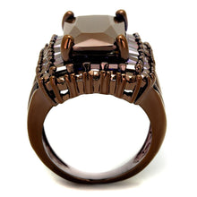 Load image into Gallery viewer, 3W1152 - IP Coffee light Brass Ring with AAA Grade CZ  in Light Coffee