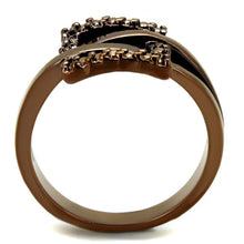 Load image into Gallery viewer, 3W1156 - IP Coffee light Brass Ring with AAA Grade CZ  in Light Coffee
