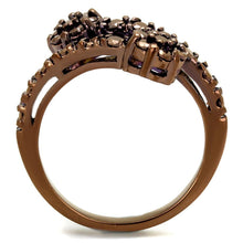 Load image into Gallery viewer, 3W1158 - IP Coffee light Brass Ring with AAA Grade CZ  in Light Coffee