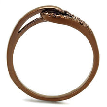 Load image into Gallery viewer, 3W1161 - IP Coffee light Brass Ring with AAA Grade CZ  in Light Coffee