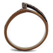 Load image into Gallery viewer, 3W1162 - IP Coffee light Brass Ring with AAA Grade CZ  in Light Coffee