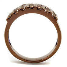 Load image into Gallery viewer, 3W1164 - IP Coffee light Brass Ring with AAA Grade CZ  in Light Coffee