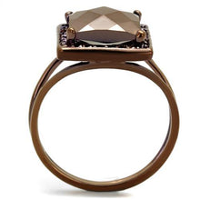 Load image into Gallery viewer, 3W1165 - IP Coffee light Brass Ring with AAA Grade CZ  in Light Coffee