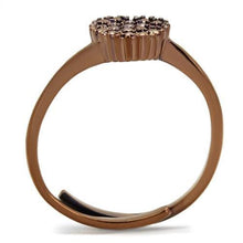 Load image into Gallery viewer, 3W1166 - IP Coffee light Brass Ring with AAA Grade CZ  in Light Coffee