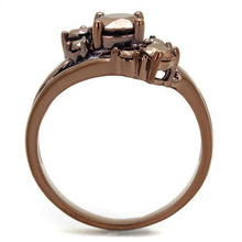 Load image into Gallery viewer, 3W1168 - IP Coffee light Brass Ring with AAA Grade CZ  in Light Coffee