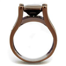 Load image into Gallery viewer, 3W1169 - IP Coffee light Brass Ring with AAA Grade CZ  in Light Coffee