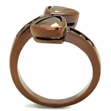 Load image into Gallery viewer, 3W1172 - IP Coffee light Brass Ring with AAA Grade CZ  in Light Coffee