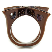 Load image into Gallery viewer, 3W1175 - IP Coffee light Brass Ring with AAA Grade CZ  in Light Coffee