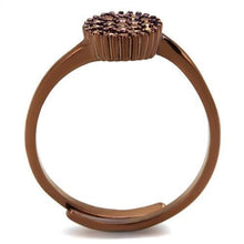 Load image into Gallery viewer, 3W1177 - IP Coffee light Brass Ring with AAA Grade CZ  in Light Coffee