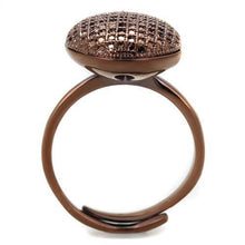Load image into Gallery viewer, 3W1178 - IP Coffee light Brass Ring with AAA Grade CZ  in Light Coffee