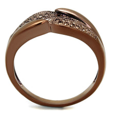 Load image into Gallery viewer, 3W1180 - IP Coffee light Brass Ring with AAA Grade CZ  in Light Coffee