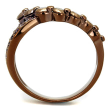 Load image into Gallery viewer, 3W1182 - IP Coffee light Brass Ring with AAA Grade CZ  in Light Coffee