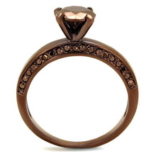 Load image into Gallery viewer, 3W1183 - IP Coffee light Brass Ring with AAA Grade CZ  in Light Coffee