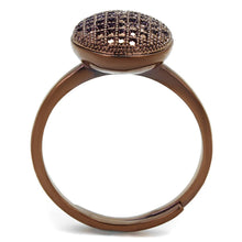 Load image into Gallery viewer, 3W1187 - IP Coffee light Brass Ring with AAA Grade CZ  in Light Coffee