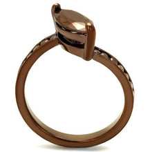 Load image into Gallery viewer, 3W1190 - IP Coffee light Brass Ring with AAA Grade CZ  in Light Coffee