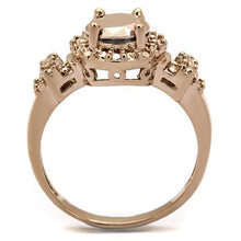 Load image into Gallery viewer, 3W1193 - IP Rose Gold(Ion Plating) Brass Ring with AAA Grade CZ  in Metallic Light Gold