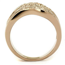 Load image into Gallery viewer, 3W1196 - IP Rose Gold(Ion Plating) Brass Ring with AAA Grade CZ  in Metallic Light Gold