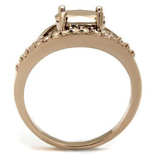 Load image into Gallery viewer, 3W1198 - IP Rose Gold(Ion Plating) Brass Ring with AAA Grade CZ  in Metallic Light Gold