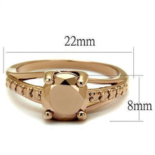 Load image into Gallery viewer, 3W1199 - IP Rose Gold(Ion Plating) Brass Ring with AAA Grade CZ  in Metallic Light Gold