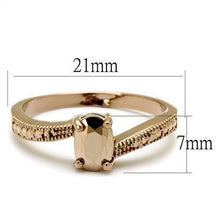 Load image into Gallery viewer, 3W1201 - IP Rose Gold(Ion Plating) Brass Ring with AAA Grade CZ  in Metallic Light Gold