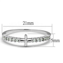 Load image into Gallery viewer, 3W1227 - Rhodium Brass Ring with AAA Grade CZ  in Clear