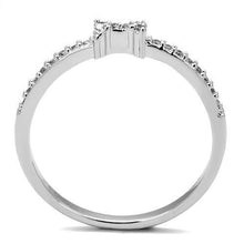Load image into Gallery viewer, 3W1228 - Rhodium Brass Ring with AAA Grade CZ  in Clear
