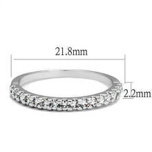 Load image into Gallery viewer, 3W1232 - Rhodium Brass Ring with AAA Grade CZ  in Clear
