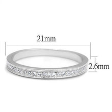 Load image into Gallery viewer, 3W1234 - Rhodium Brass Ring with AAA Grade CZ  in Clear