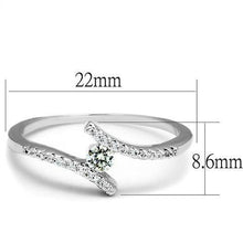 Load image into Gallery viewer, 3W1237 - Rhodium Brass Ring with AAA Grade CZ  in Clear
