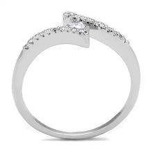 Load image into Gallery viewer, 3W1237 - Rhodium Brass Ring with AAA Grade CZ  in Clear