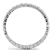 Load image into Gallery viewer, 3W1238 - Rhodium Brass Ring with AAA Grade CZ  in Clear