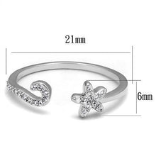 Load image into Gallery viewer, 3W1240 - Rhodium Brass Ring with AAA Grade CZ  in Clear