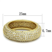 Load image into Gallery viewer, 3W1272 - Gold Brass Ring with AAA Grade CZ  in Clear