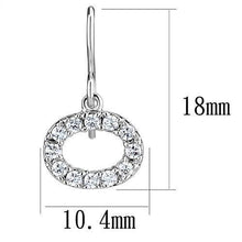 Load image into Gallery viewer, 3W1278 - Rhodium Brass Earrings with AAA Grade CZ  in Clear