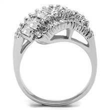 Load image into Gallery viewer, 3W1306 - Rhodium Brass Ring with Top Grade Crystal  in Clear